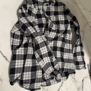 Janie and Jack Black and White Plaid Button Down Shirt